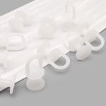 Бегунок шторный 15 мм пластик, белый, 100 шт (PPA603)