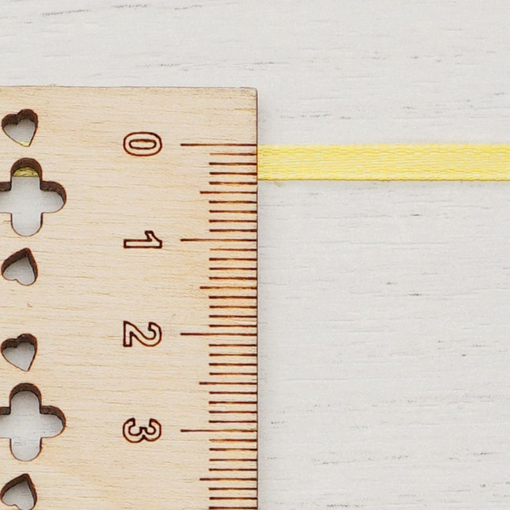 Лента атласная 2-сторонняя 3.0 мм / 100±2 метров, (060 лимонный), Globus