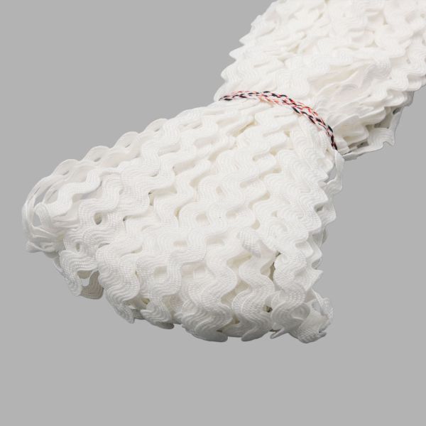 Тесьма вьюнчик 9 мм, 30м (белый), 30 м