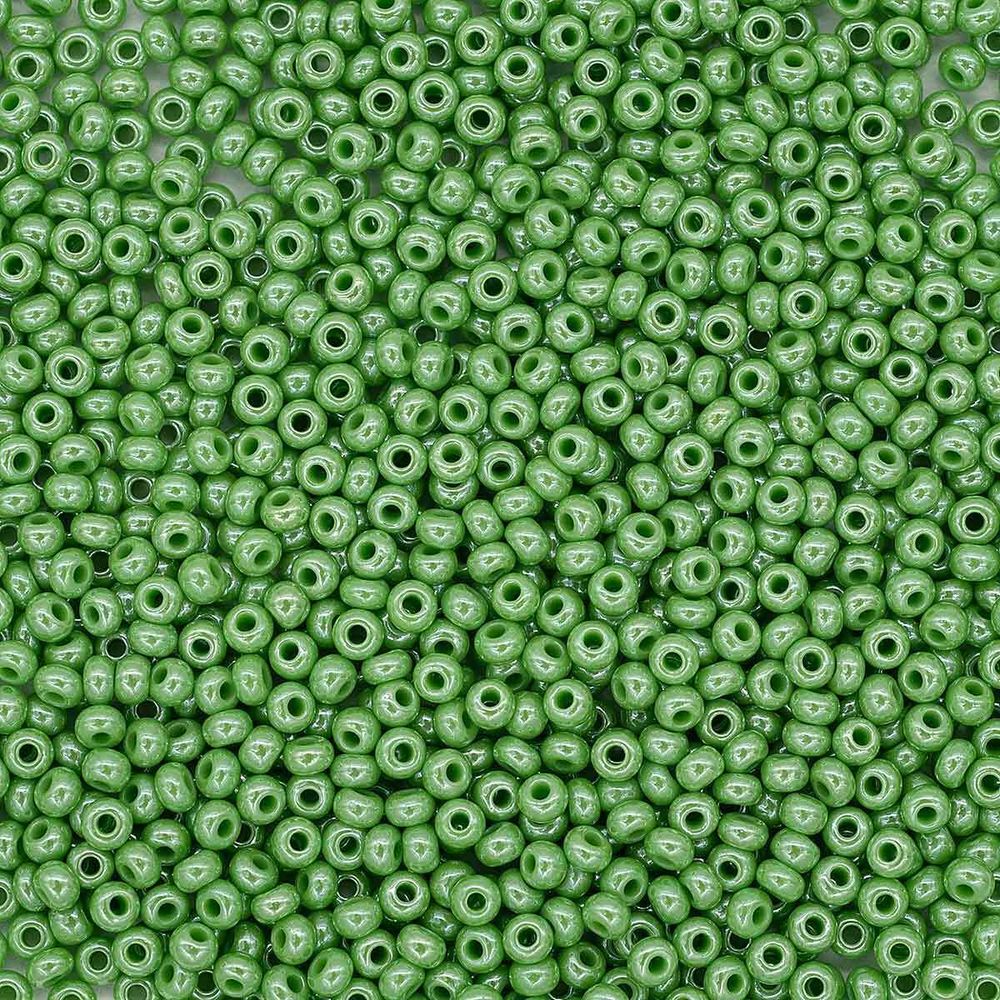 Бисер Preciosa непрозрачный с жемчужным покрытием 10/0 (58230), круг.отв, 50гр