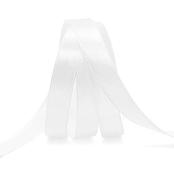 Лента атласная 1-сторонняя 12.0 мм / 22.86±1 метров, 001 белоснежный, Globus