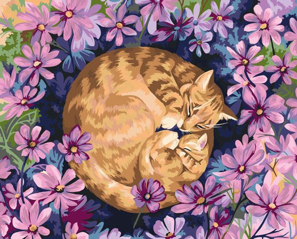 Картина по номерам Фрея, Ласковые объятия, 50х40 см