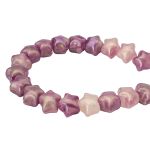 Бусины акрил 12.5х11х10.6 мм, 500 г, дымка, золот. шиммером звезда, AD002 сиреневый, (7748706)7557 , Astra&Craft