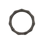 Карабин металл кольцо ⌀38 мм, декоративный, олово (черный никель), MB_2231, 6 шт