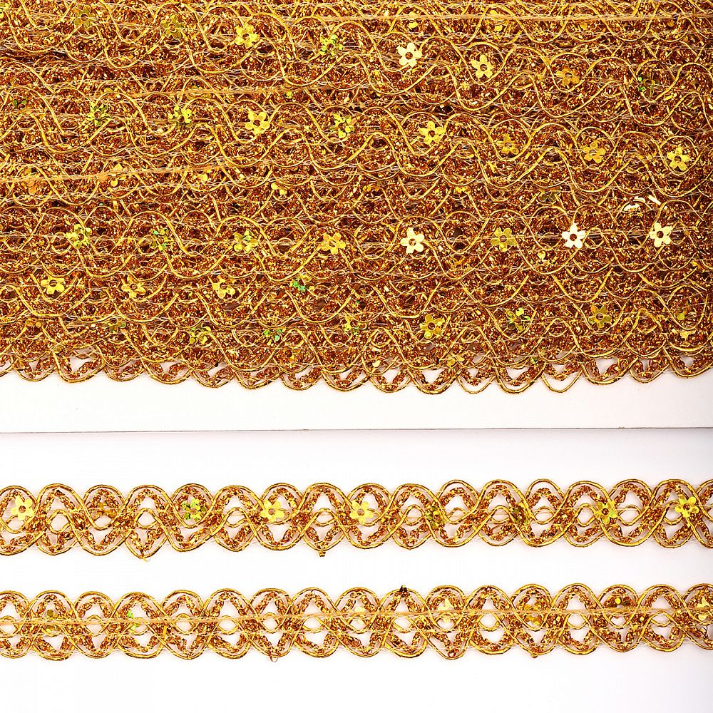 Тесьма отделочная 15 мм / 13.71 метров, TBY 903 цв.золото