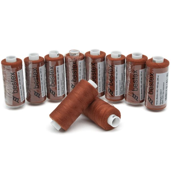 Нитки швейные бытовые Bestex 40/2, 365 м (400 ярд) / 10 кат., 020 яркий терракот