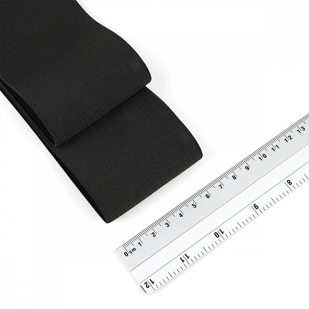 Резинка вязаная 70.0 мм / 40 метров, стандартная 3.9 г/п.м., черный