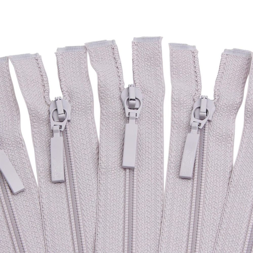 Молния спираль (витая) Arta Т5 (5 мм) 1 зам., разъем., 80 см, цв. 154 св.серый, уп.5 шт