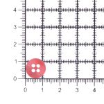 Пуговицы 4 прокола 18L (11мм), пластик (col.09 красный), CN_2846, 72 шт