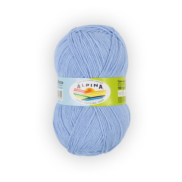 Пряжа Alpina Vera / уп.5 мот. по 100г, 280м, 49 бл.голубой
