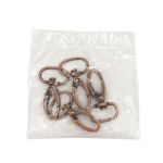 Карабин металл 20.0 мм (44х25 мм), т.медь, 6 шт