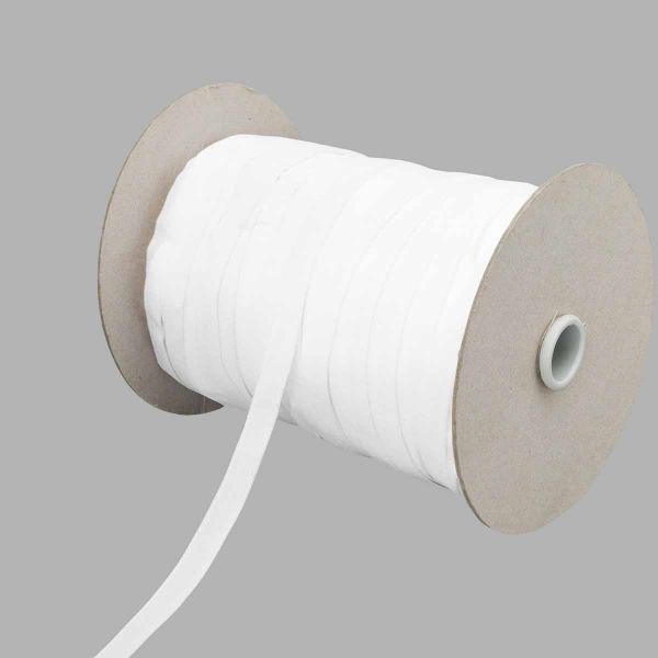 Лента отделочная эластичная 10 мм / 200 метров, белый, 908/10