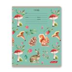 Тетрадь ученическая школьная, выборочный лак, A5+ 24 л. на скобе 65 г/м², белизна 100% 30 шт, клетка, 000715 Живой лес, Светоч 24ТЕТк-003