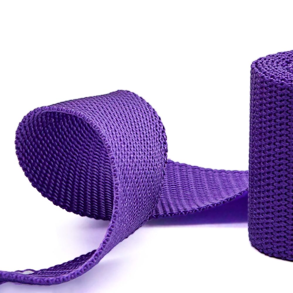 Стропа (ременная лента) 50 мм / 5х2.5 метра, толщ. 1.0 мм, [28 г/пог.м], 100% п/э, 19 фиолетовый