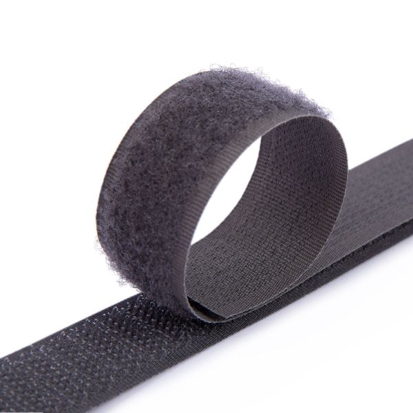 Лента контактная липучка (велкро) пришивная 50 мм / 25 метров, 102 т.серый, Gamma LG-50, ПАРА (крючок+петля), качество 
