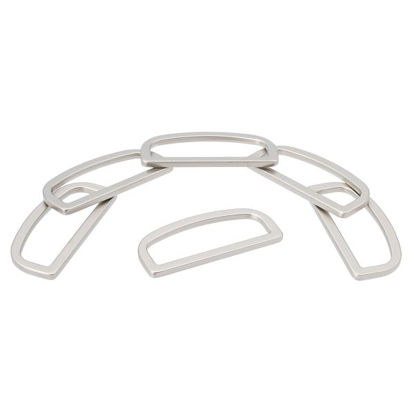 Полукольцо литое металл 38мм (45х20мм), никель, MB2345, 6 шт