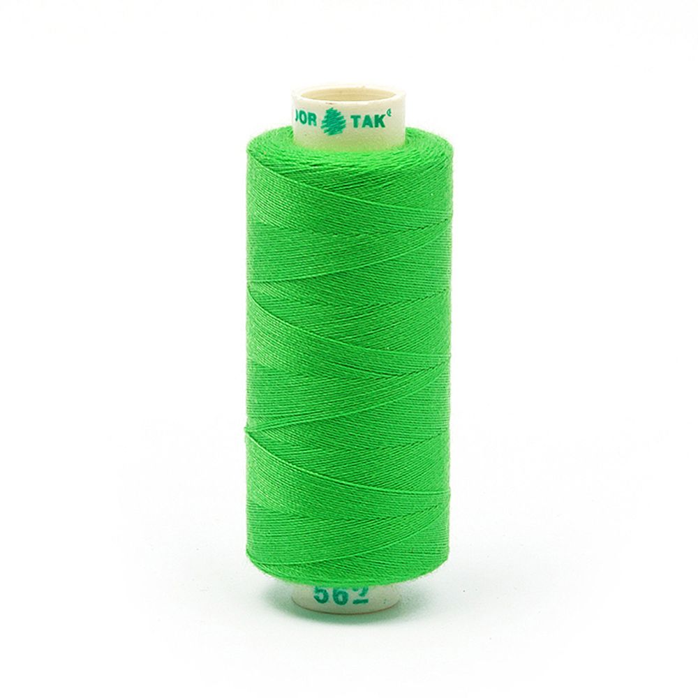 Нитки швейные бытовые Dor Tak 40/2, 366 м / 10 кат., 562 зеленый