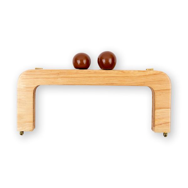 Ручка для сумки 19.8х9.5 см, 1 шт, №01 светлое дерево, Gamma HA-37