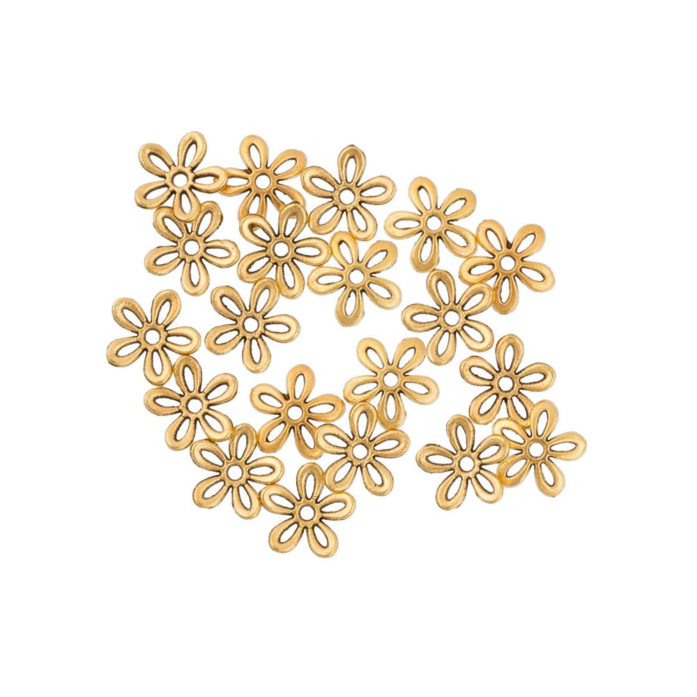 Розетки для бус 10 мм, 20 шт, 02 под золото, Zlatka MFR-14