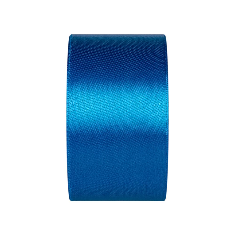 Лента атласная 1-сторонняя 50.0 мм / 33±2 метра, 150 сине-голубой, Gamma