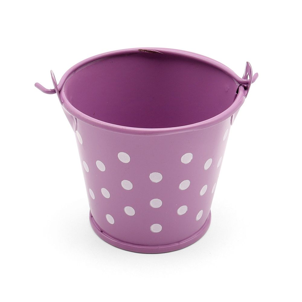 Ведро в горошек 6х5,3см (сиреневый), AR004-1