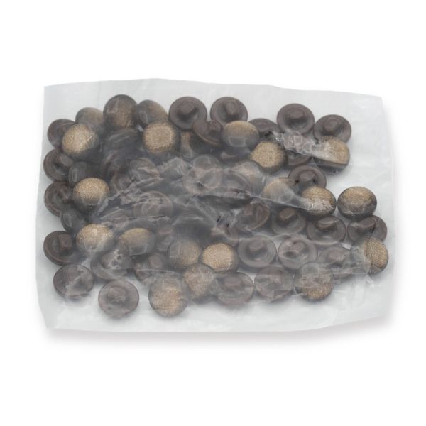 Пуговицы на ножке 18L (11мм), пластик (col.18 т.коричневый), 72 шт, CR P-45