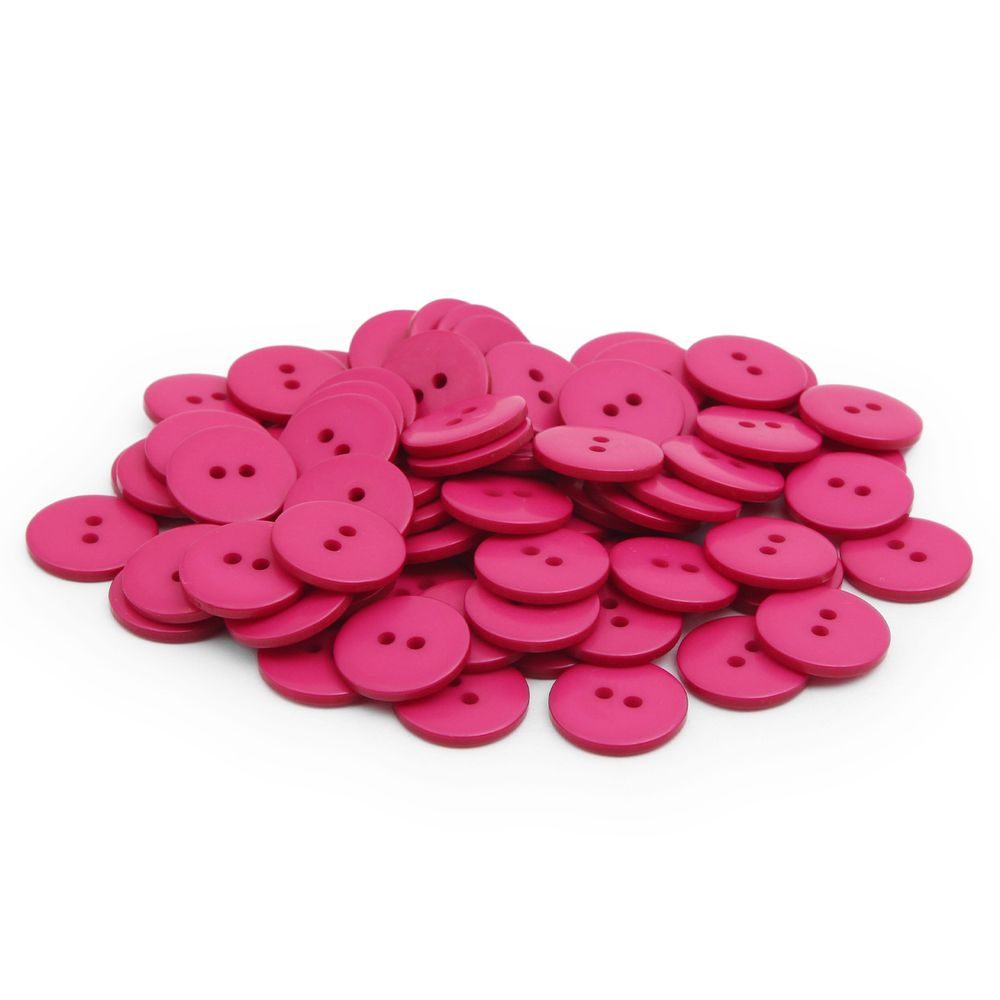 Пуговицы 2 прокола 28L, 18 мм, (Malina (малиновый)) NE63, 72 шт