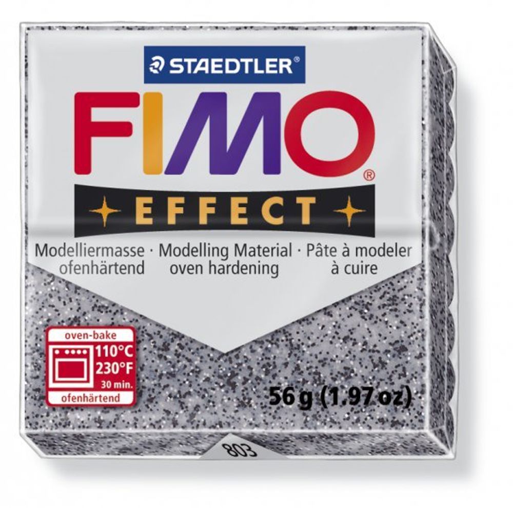 Полимерная глина Fimo Effect, запекаемая в печке, уп. 56 гр, цв. гранит, 8020-803