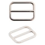 Рамка регулировочная металл литая 25 мм /30х23 мм, ⌀2.5 мм/, никель, 4 шт