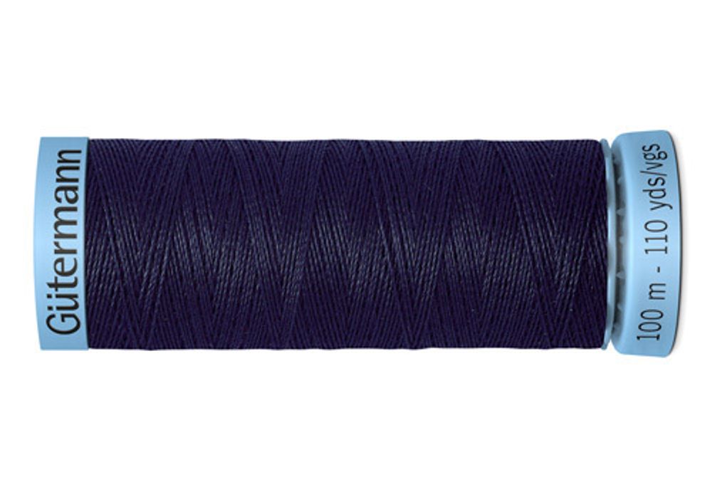Нитки шелковые Gutermann Silk S303, 100м, 339 т.чернильно-синий, 5 катушек