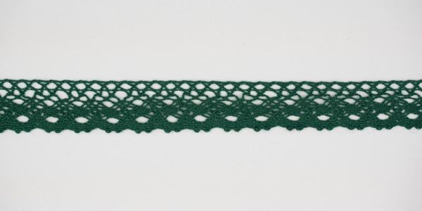 Кружево вязаное (тесьма) 18 мм цв. зеленый, AF-373-063, Alfa, 25 м