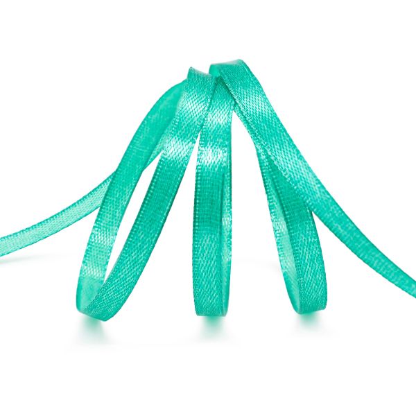 Лента атласная 1-сторонняя 6.0 мм / 22.86±1 метров, 121 бирюзовый, Globus