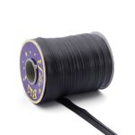 Косая бейка кожзам 15 мм / 45 метров, черный