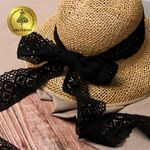 Кружево вязаное (тесьма) 50 мм / 10м, 6368 цв.03 черный, Kruzhevo