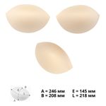 Бельевые чашечки для бюстгальтера Antynea б/уст., с равном. наполн., (BN-58.16), разм.80, 03-бежевый, 1 пара