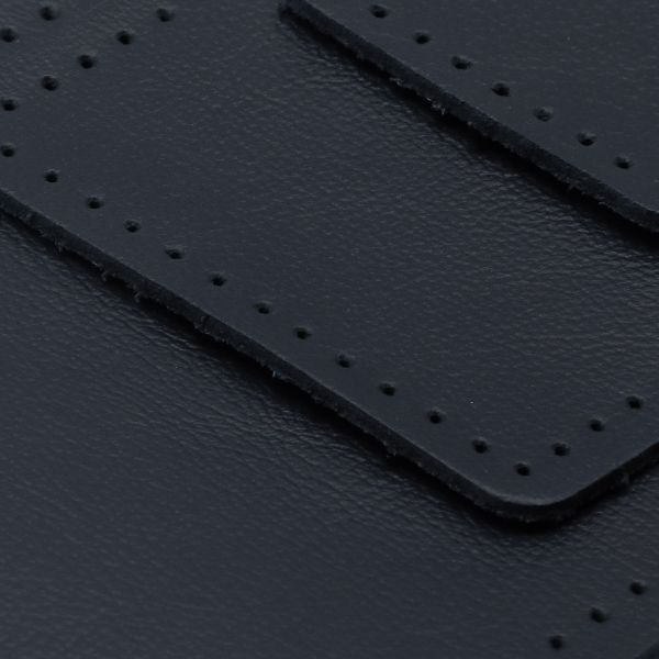 Набор заплаток пришив. из кожи, прямоуг-к 4х6,4см, 6х9,6см, 8х12,7см, с перфорацией, 3 шт (05 темно-синий), 9403