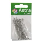 Штифты с шариком 5см, 50 шт/упак, Astra&Craft (Никель), 4AR192