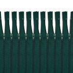 Молния спираль (витая) Т3 (3 мм) 1 зам., н/раз., 20 см, зеленый, нейлон, 10 шт