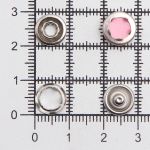 Кнопка рубашечная (джерси) жемчужинка ⌀9.5 мм, ≈1440 шт, МЕТАЛЛ, акрил, 133 розовый, NEW STAR