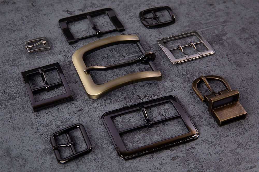 Пряжка ременная металл 60х50 мм, 1 шт, 14 шлифованный черн.никель, Micron GB 1616