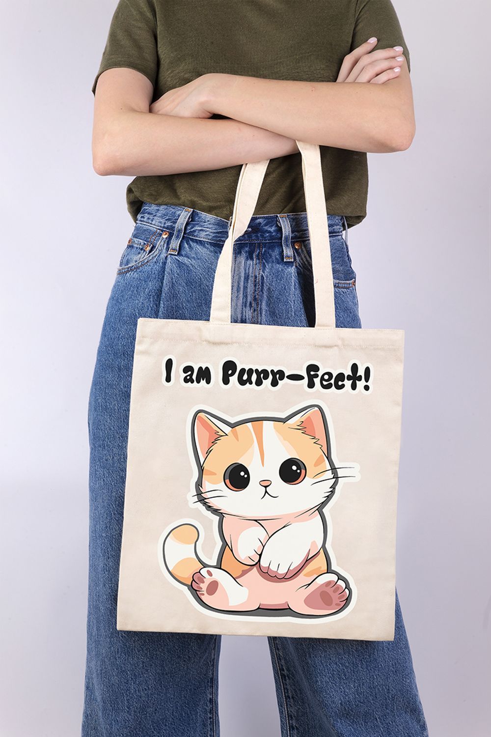 Раскраска на сумке Мурчащий котик, Фрея RWCB-018