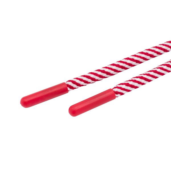 Шнурок круглый двухцветный ⌀5.0 мм / 135см, 1 шт, 06 красный/белый, 3AR2803