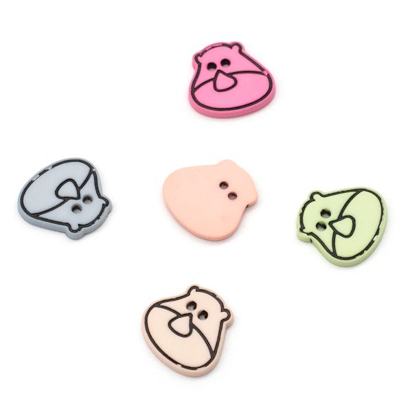 Пуговицы детские Носороги (I1541-DW2) 5 шт, Magic Buttons