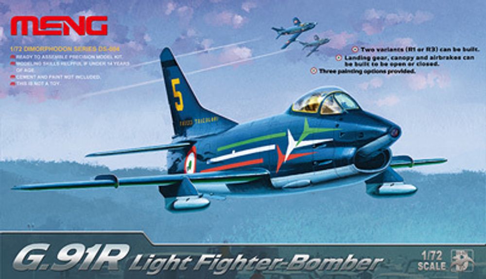 Модель сборная: самолет, G.91R Light Fighter-Bomber 1/72, Meng DS-004