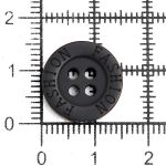 Пуговицы 4 прокола 24L (15мм), (Black (черный)), 36 шт, 615029-1