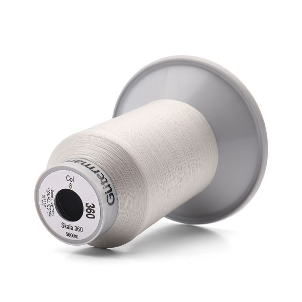 Нитки некрученые бондированные Gutermann Skala 360, 5000м, 749591, 008 суровый, 1 катушка