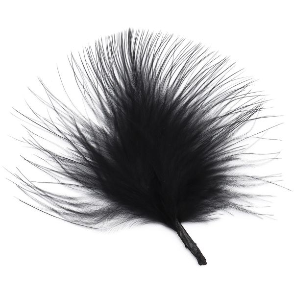 Перья декоративные 5-10см, 25 шт, H-80 черный