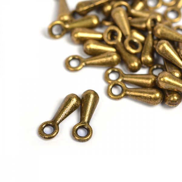 Наконечник для шнура металл 7х3 мм, цв.антик, MH.111942-5, уп.200 шт