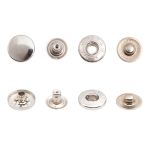 Кнопка Альфа (S-образная) ⌀15.0 мм, ≈50 шт, №54, Таблетка, МЕТАЛЛ, никель, NEW STAR