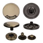 Кнопка Альфа (S-образная) ⌀20.0 мм, 36 шт, металл, нерж., 12 шлифованная бронза, MIKRON JK 001